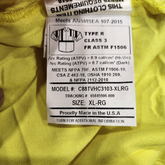 National Safety Apparel X-Large Hi-Vis Yellow And Black VIZABLE® FR Cotton/Nylon - Picture 10 of 16
